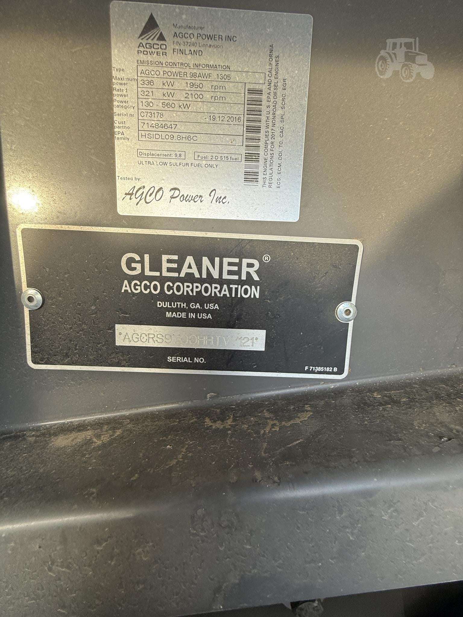 2017 GLEANER S97 image 19