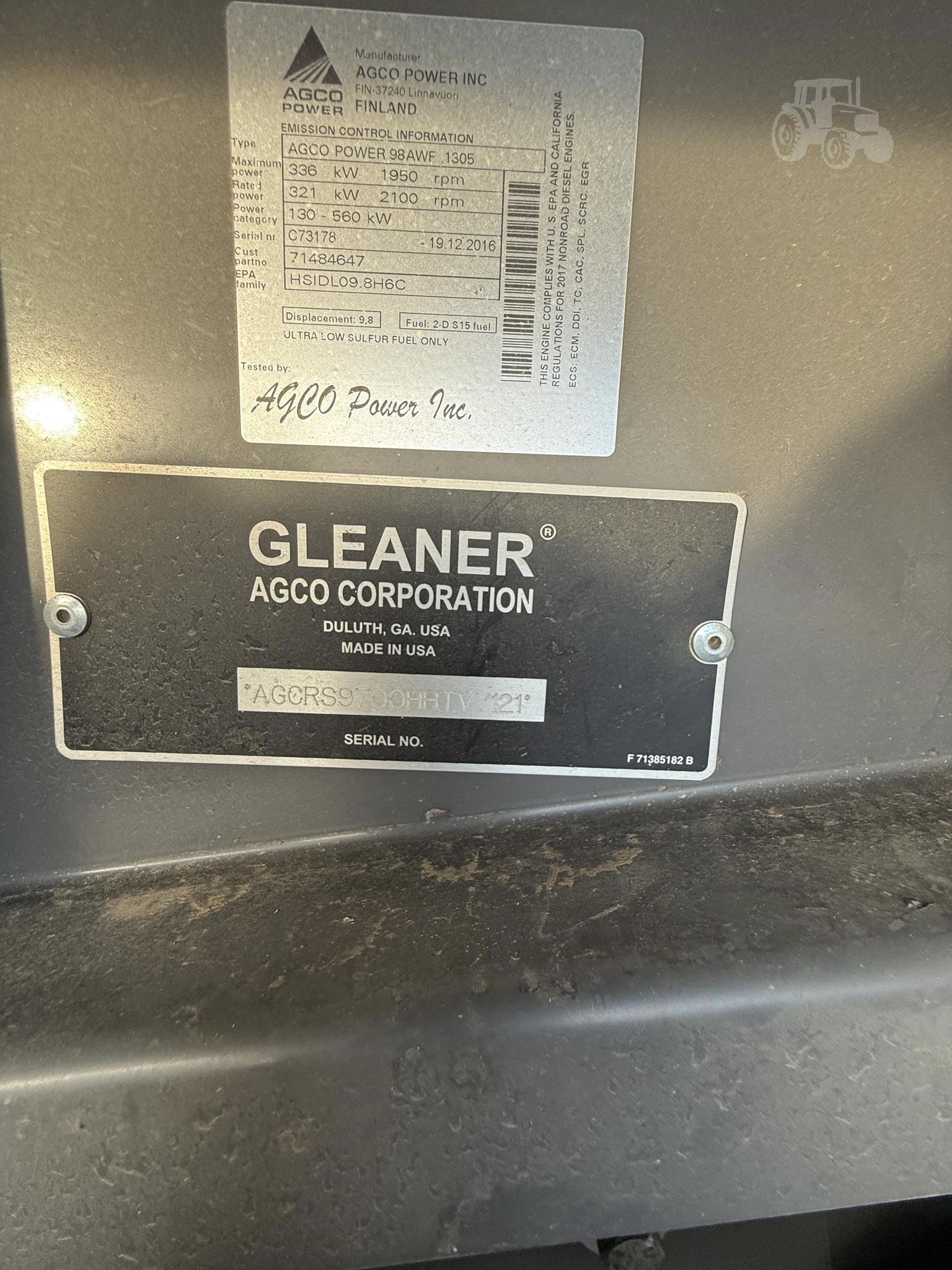 2017 GLEANER S97 image 19